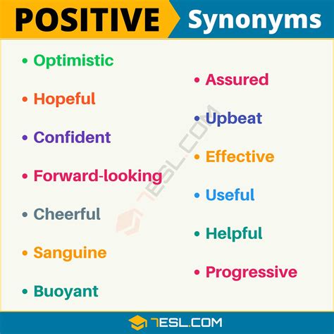 The term &39;Positive&39; in classic thesaurus. . Synonym for positive